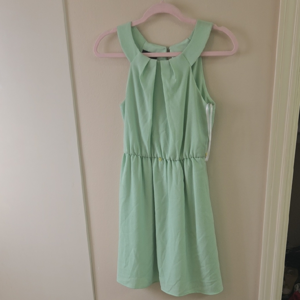 Mint Green Sleeveless Kids Dress